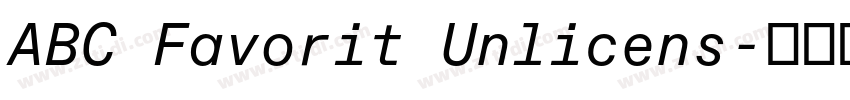 ABC Favorit Unlicens字体转换